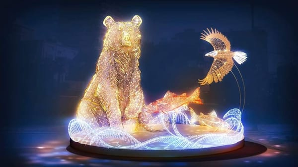 Kelap-Kelip Lampu untuk Beruang Grizzly